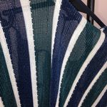 ZARA  Trafaluc vertical Black green white Ribbed Long Sleeve Dress, Medium New. Photo 1