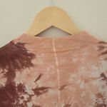 We The Free  People Womens sz XS Be Free Tie Dye LS Shirt Pink Crew Neck Cotton Photo 6