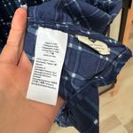 Madewell Embroidered Puff short Sleeve Babydoll Dress Indigo Plaid navy pockets Photo 9