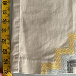 Maeve Anthropologie  Khaki Hallee Embroidered Wide Leg Cropped Pants 6 Boho Photo 9