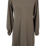 Magaschoni  Brown Long Sleeve Dress Medium Minimalist Soft Stretch Photo 0