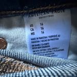 American Eagle  Super Low Rise Perfect Shortie‎ Denim Shorts Distressed Size 16 Photo 7