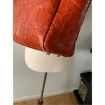Ladies Valentina Embossed Leather Handbag Handmade in Italy Orange Photo 5