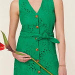 ANDIE ‎ The Navarino Dress Button Front Eyelet Emerald Green size Small NWT Photo 0