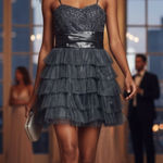 Masquerade Vintage Glamour 90’s Black Strapless Cocktail Dress 13/14 Sexy Glam Photo 0