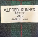 Vintage 90s Petite Green Navy Blue Plaid Wool Blazer Jacket Gold Buttons Preppy Size 16P Photo 7