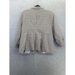 Jules & Leopold  Womens Blazer Brown Check One Button 3/4 sleeve Medium Photo 1