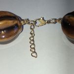 Elegant Brown Chunky Glass Beaded Carved Bead Boho Necklace Photo 5