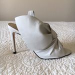 ZARA Leather Sandals Heels Shoes with Bow Womens 6.5 Photo 5