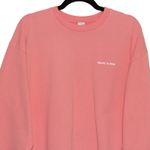 Sporty & Rich 100% Cotton Pink Crewneck Sweatshirt Size Large Made in USA Photo 2
