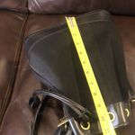 Dooney & Bourke DOONEY BOURKE Black Leather Nylon Drawstring Adjustable Bucket Shoulder Bag VTG Photo 7