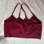 Zenana  Unpadded Burgundy Pomegranate Sports Bra with Adjustable Straps One Size Photo 1