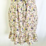 Pretty Little Thing Floral Print Corset Waist Ruffle Hem Mini Dress Stone Size 4 Photo 6