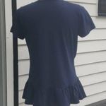 Banana Republic  Ruffle Hem Short Sleeve Designer Tee Size Small Photo 4