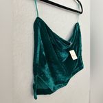 Free People NWT  Deep Teal Velvet Mini Skirt SZ 10 Photo 5