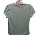 No Boundaries  Mint Green‎ Open Tie Short Sleeve Top Ribbed Size Small Photo 3