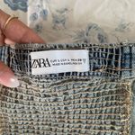 ZARA Strapless Denim Crop Top Size Large Photo 1