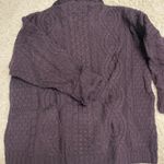 Aran Crafts Ireland Aran Crafts 100% Merino Wool Sweater Purple Full Zip Cable Knit Ireland Photo 10