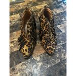 Beast Fashion  Fringe V Cut Leopard Boots Photo 2