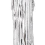 7th Ave Suiting Collection NYC Wide Leg Pant White Gray Stripes 4 Photo 0
