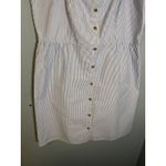 J.Crew NWT Women's Button Front Seersucker Blue White Stripe Tank Midi Dress 20 Photo 4