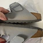 Birkenstock Vegan Arizona Sandals Women Gray Canvas Comfort Casual Sz 36 Shoes Photo 8