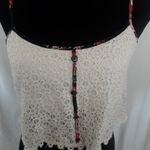 Paper Crane Cropped Floral Lace Tank Top White M Photo 1