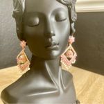 Elegant Lavender Pink and Gold Dangle Earrings Photo 1