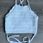 Hollister Womens Crochet Knit Crop Top Tank Wrap Waist in White
XS Photo 0