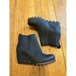 Sorel Boots Womens Size 7 Black Joan Of Arctic Wedge II Chelsea Waterproof Photo 2