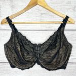 Chantelle Black Lace Rive Gauche Full Coverage Underwire Bra Size 40DDDD Photo 2