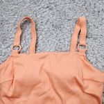 Cupshe Brenna Ribbed O-Ring Square Neck One Piece Swimsuit Orange Pink Large Photo 3