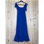 Lulus NWT  Summer Invite Royal Blue Tie-Strap Tiered Midi Dress Wedding Sz XS Photo 1