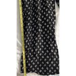 AUW As U Wish Babydoll Smocked Floral Black White Midi Dress Size XL Jumpsuit Photo 3