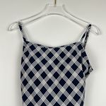 Sea Angel Square Neck One Piece Swimsuit Navy & White Plaid Size Small Photo 4