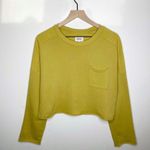 Mate the Label Organic Cotton French Terry Pocket Crop Sweatshirt Yellow S Photo 2