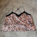Joyspun Satin Leopard Print Pajama Set SIZE XL Pink Photo 2