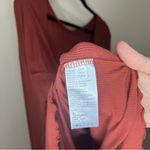 Free People  Burnt Orange Top Shimmy Shake Long Sleeve Open Back Shirt Medium Photo 4