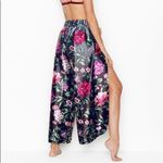 Victoria's Secret 2 piece Victoria’s Secret Floral Satin Open Side Slit Pant Pajama SET Size Small Photo 1