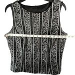 Vintage 90s Scott McClintock Top Womens 6 Black Brocade Floral Stripe Victorian Photo 6