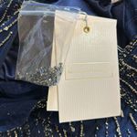 Mac Duggal  LONG SLEEVE BEADED COLUMN GOWN in midnight blue embellished size 10 Photo 14