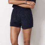 Aerie OFFLINE by  Navy Blue Terry Cloth Collared Button-Up Romper Photo 0
