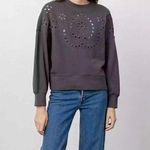 Rails  Vintage Black Dark Gray Eyelet Embroidery Alice Sweater Size Medium NWT Photo 0