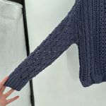 Kendall + Kylie Blue Plush Thick Knit Cropped Sweater Photo 2