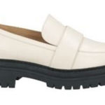 Michael Michael Kors  Women's Light Cream Ivory Parker Lug Leather Loafers Size 9 Photo 0