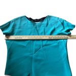 Mark Heister‎ Women's M Blouse 100% Silk Business Casual Office Blue Turquoise Size M Photo 6