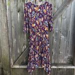 Anthropologie EUC  Maeve Beloved Dress Purple Floral Size Medium Retail $148.00 Photo 10