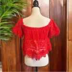 Free People Red Sweet Dreams Lace Crop Top - XS Photo 4