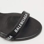 Balenciaga  Black Logo Strap Heels Photo 1