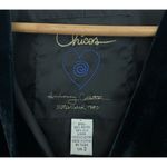 Chico's Teal Crushed Velvet Butterfly Silk Blend Jacket Whimsigoth Fairy Artsy Photo 4